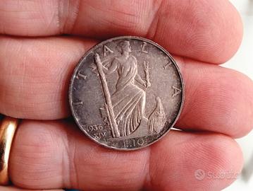 10 lire 1936 - Anno XIV dell'era fascista