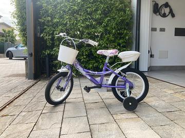 Bici Bambina 14” con Rotelle Tema Fate