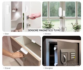 Kit 2 Sensori magnetico Porta Finestra WiFi Tuya