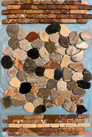 Ciottoli di fiume, PIASTRELLE con ….