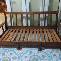 Divano in legno tre posti