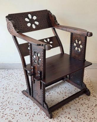 Poltrona Att. Ettore Zaccari - In Legno Primi '900