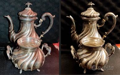 ARGENTO 800 Teiera zuccheriera Frugoni-491 gr.