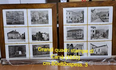 Due grandi quadri con stampe di Carrè 1930