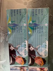 INVITI FESTA DI COMPLEANNO TEMA FROZEN DISNEY