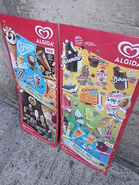 2  tabelle in metallo prezzario gelati 