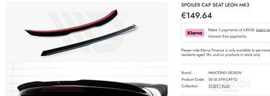 Spoiler cap Seat Leon MK3