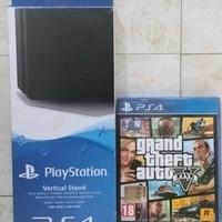 BASE X CONSOLLE PS4 + GIOCO GRAND THEFT AUTO V