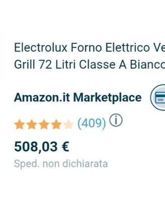 Forno ventilato Electrolux ancora imballato