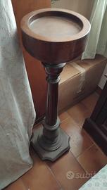 colonna portavasi o piedistallo vintage in legno