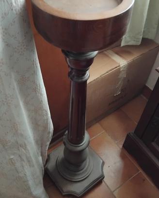 colonna portavasi o piedistallo vintage in legno