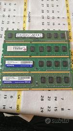 Lotto di 4 Banchi Ram DDR3 