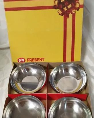 Set 4 coppette AMC senza coperchio diametro 12 cm 