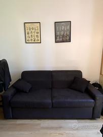 DIVANO LETTO NERO MONDO CONVENIENZA