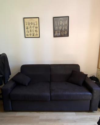 DIVANO LETTO NERO MONDO CONVENIENZA