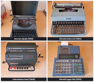 Lotto macchine da scrivere e calcolatrici vintage 