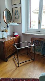 Carrello ottone, vassoio estraibile, anni ‘70