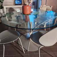 Tavolo Calligaris rotondo con 4 sedie