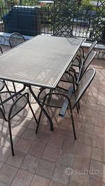 Tavolo da giardino con 8 sedie marca emu