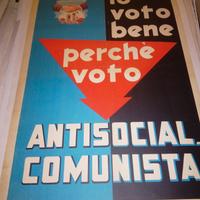 manifesto poster pubblicitario antisocialComunista