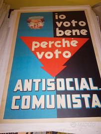 manifesto poster pubblicitario antisocialComunista