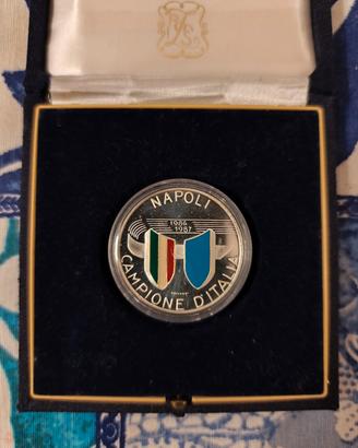 Medaglia d'Argento Ufficiale SSC Napoli 1986-87 