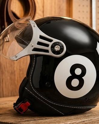 Casco jet con visiera taglia L omologato, nuovo 