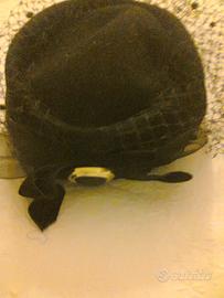 cappello da cerimonia con veletta nero