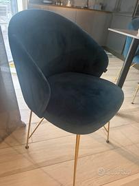 Sedie blu petrolio