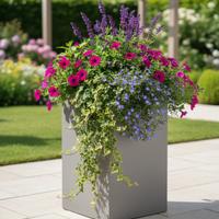 fioriera Esterno interno vaso quadrato alto piante