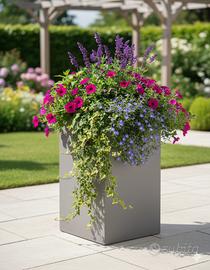 fioriera Esterno interno vaso quadrato alto piante