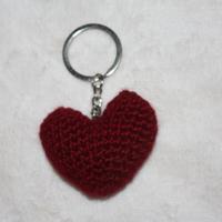 portachiavi cuore uncinetto 