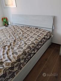 LETTO CONTENITORE, CON 2 COMODINI E SPECCHIO