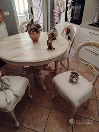 Tavolo allungabile Elegante shabby anticato 