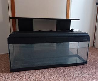 Acquario completo di mobiletto di supporto nero