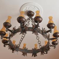 Lampadario Antico in Bronzo