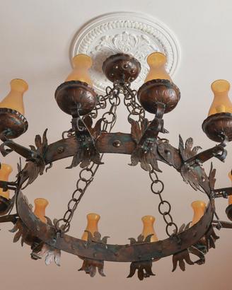 Lampadario Antico in Bronzo