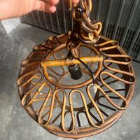 Lampadario Vintage Rattan - Anni 60/70