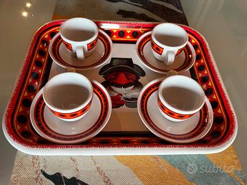 Set 4 Tazzine Lavazza Paulista Tognana & Vassoio