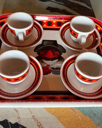 Set 4 Tazzine Lavazza Paulista Tognana & Vassoio
