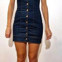 Vestito corto in denim jeans by Guess, blu, Tg.M
