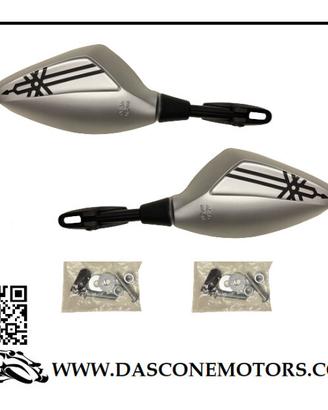 Specchietti Orion Argento Yamaha con Emblema