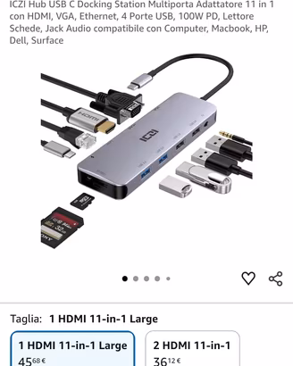 Hub usb-c multiporta 11in1 