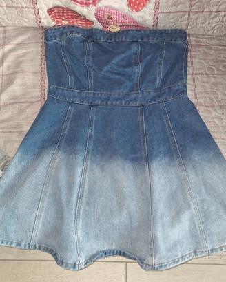 vestito abito in denim jeans 