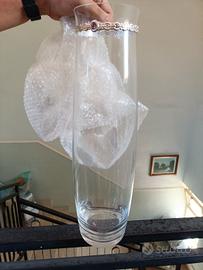 vaso di vetro e argento 