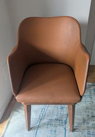 Poltroncina vintage in ecopelle anni '70