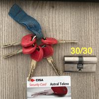 Cilindro Europeo CISA Astral Tekno con 5 chiavi