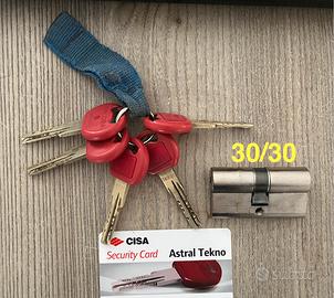 Cilindro Europeo CISA Astral Tekno con 5 chiavi