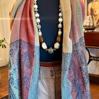 Maxi sciarpa etjica multicolor paisley