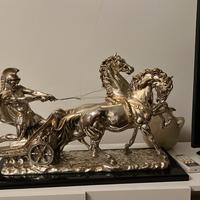 Biga Romana argento e parti laminate oro